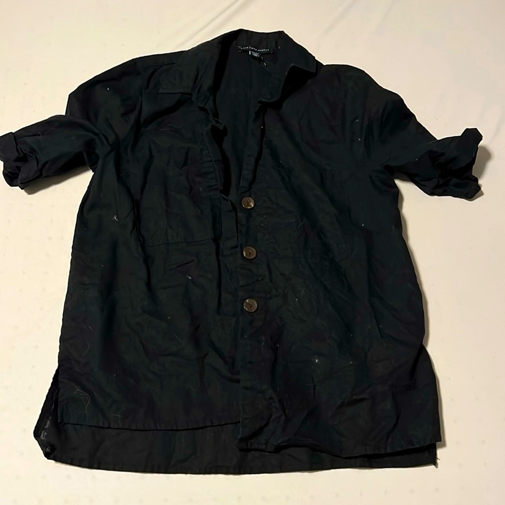 Saks Linen Button-Up Shirt
